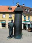 Statue of August Senoa - Zagreb Croatia